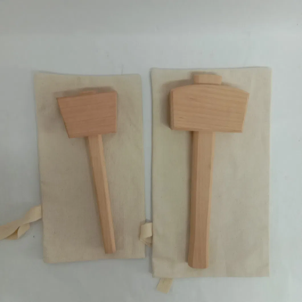 Bar Tools Kitchen Accessories Wooden Mallet Hammer with Cloth Bag