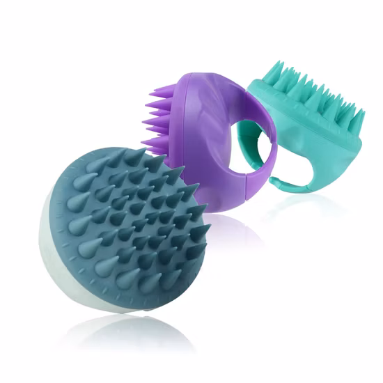 Biodegradable Wheat Straw Scalp Scrubber and Massager Shampoo Brush